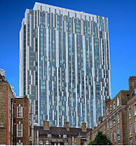 Located moments from the famous Gherkin in
London’s centre, this residence is the tallest student
accommodation offering in the world.